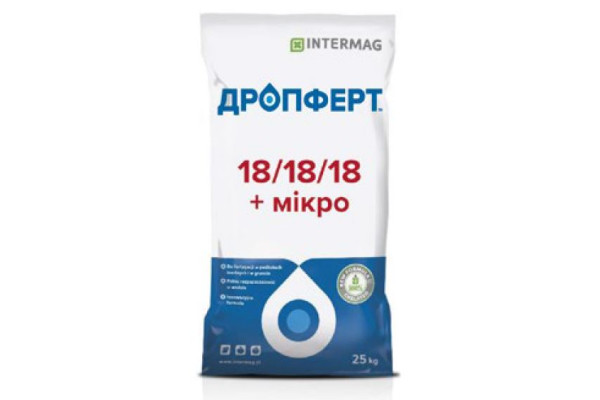 Добриво комплексне водорозчинне Дропферт 18-18-18, відерце 1,0кг